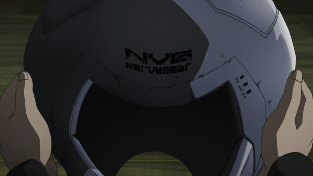 Изображение нейрошлема в аниме (сезон 1 серия 16)