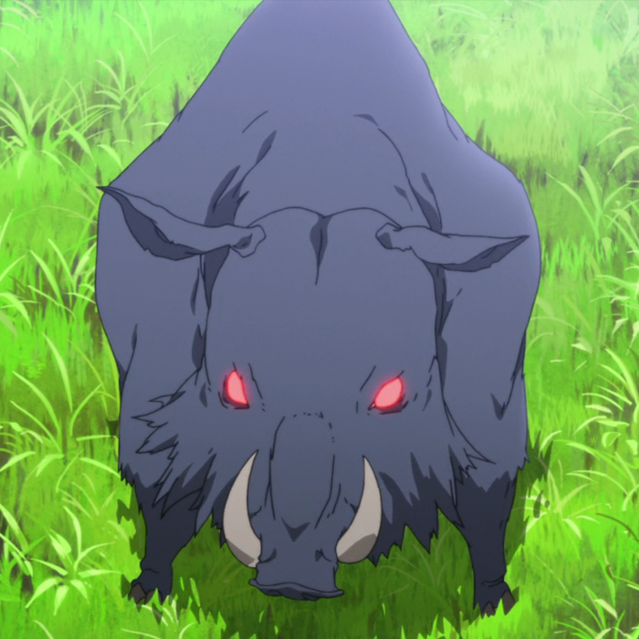 Изображение бешеного кабана в аниме (Сезон 1 Серия1)